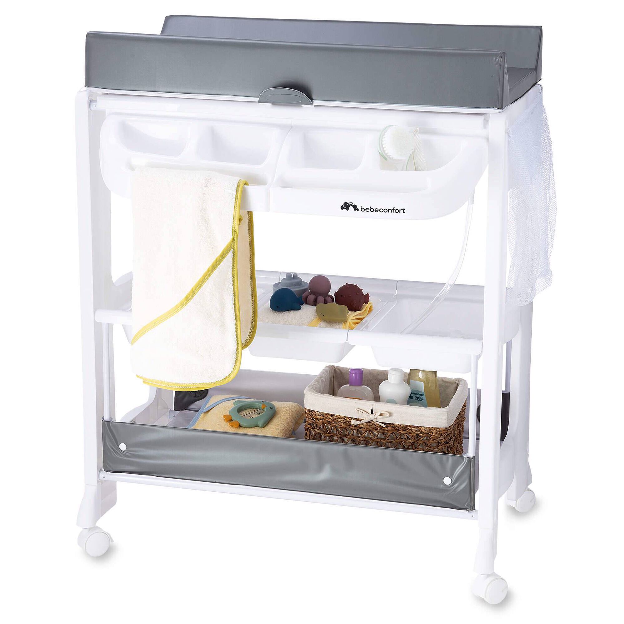 Banheira 3 N&iacute;veis Cinza Rosie Bebeconfort