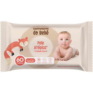 Toalhitas Bebé Pele Atópica Continente do Bebé