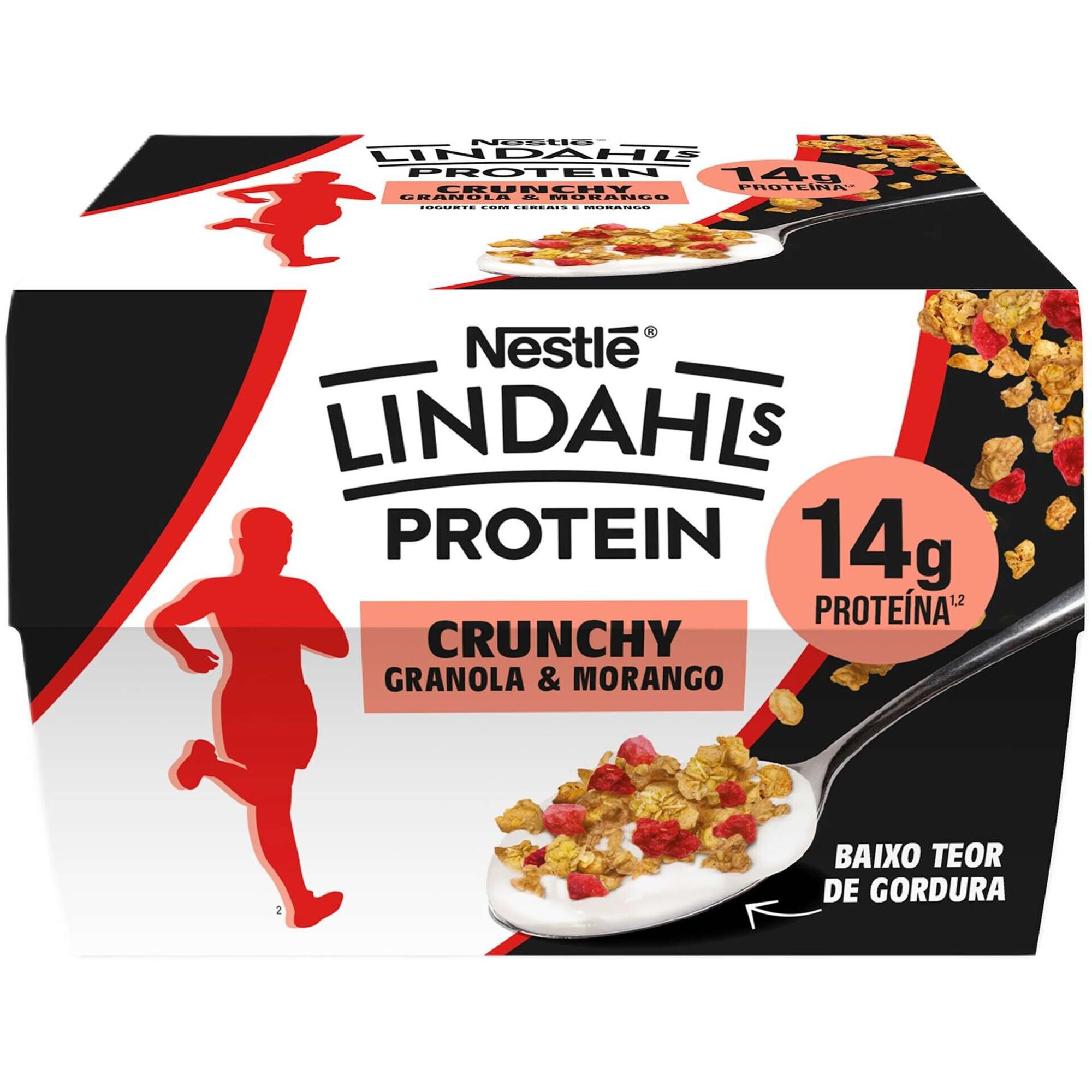 Iogurte Proteíco Granola e Morango Crunchy