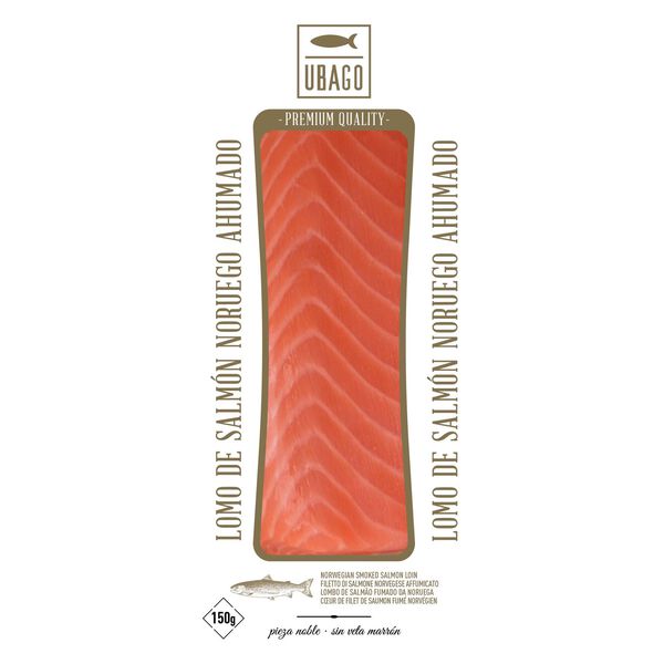 Lombo de Salmão Fumado Noruega Ubago