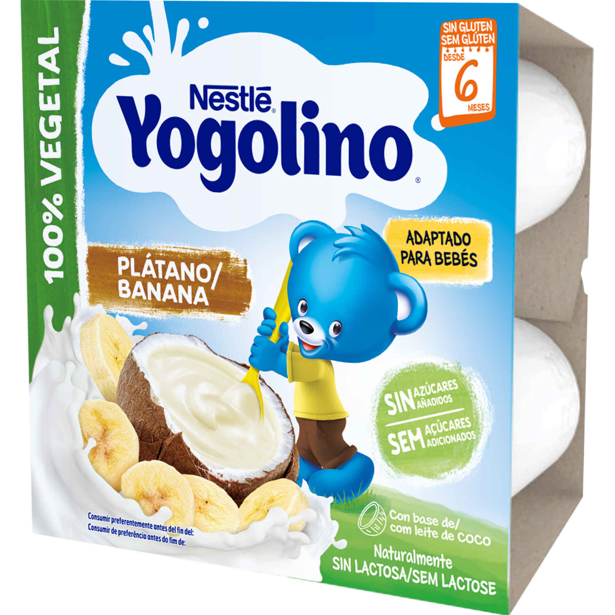 Alimento Vegetal com Leite de Coco e Banana sem Glúten +6M