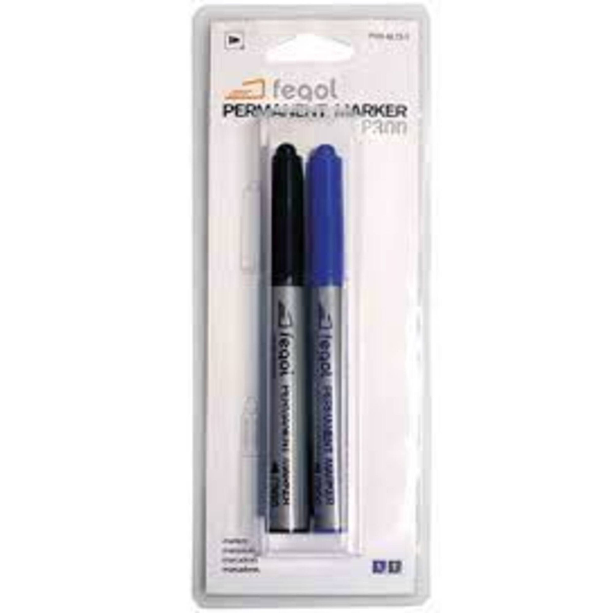 Marcador Permanente de Tinta Preta e Azul