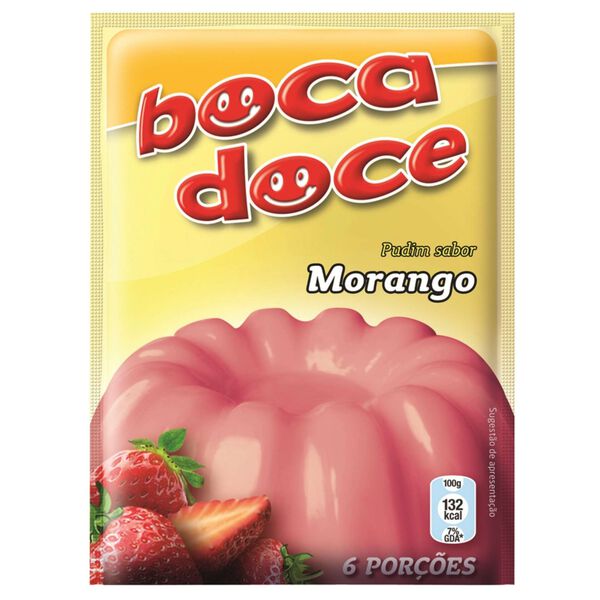 Preparado para Pudim de Morango Boca Doce
