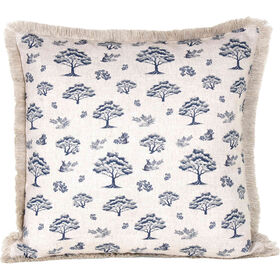 Almofada 45x45cm Toile de Jouy Azul