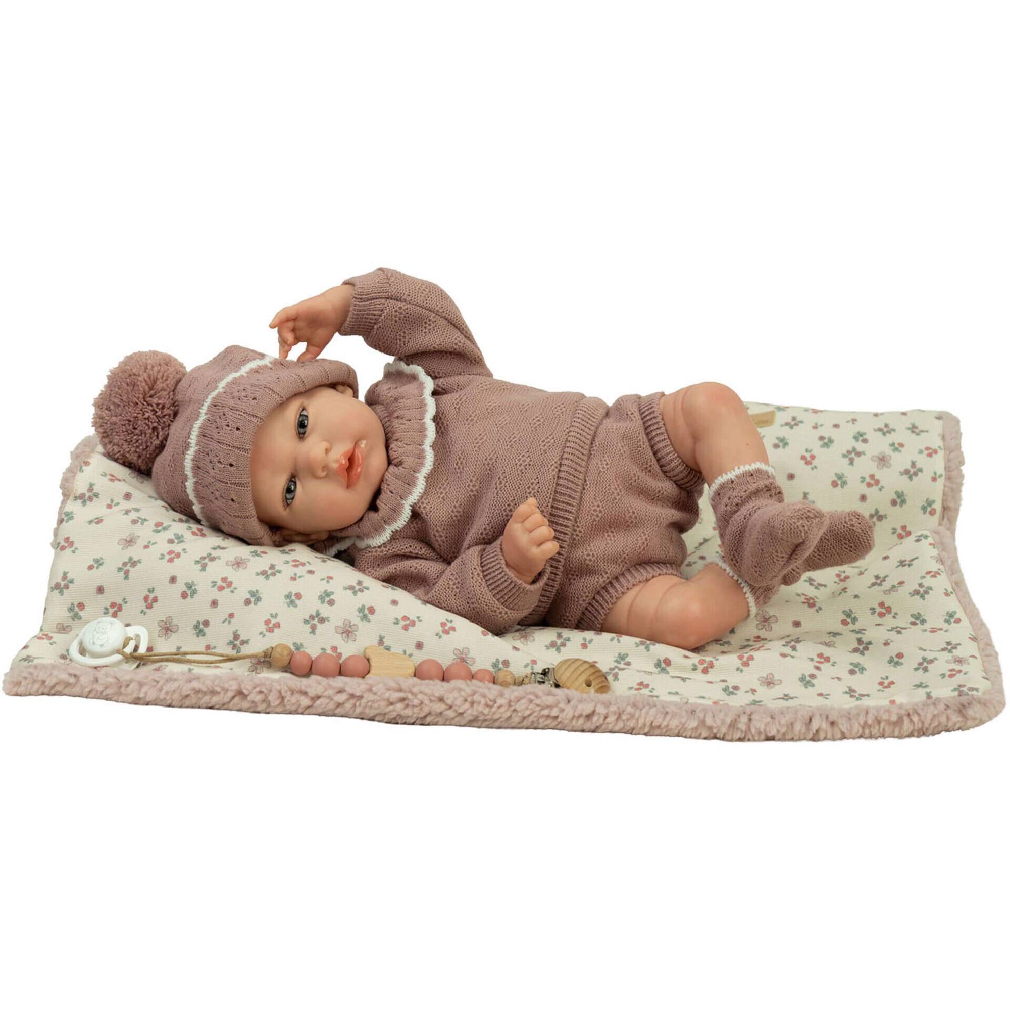 Reborn - Beb&eacute; Greta Rosa com Manta