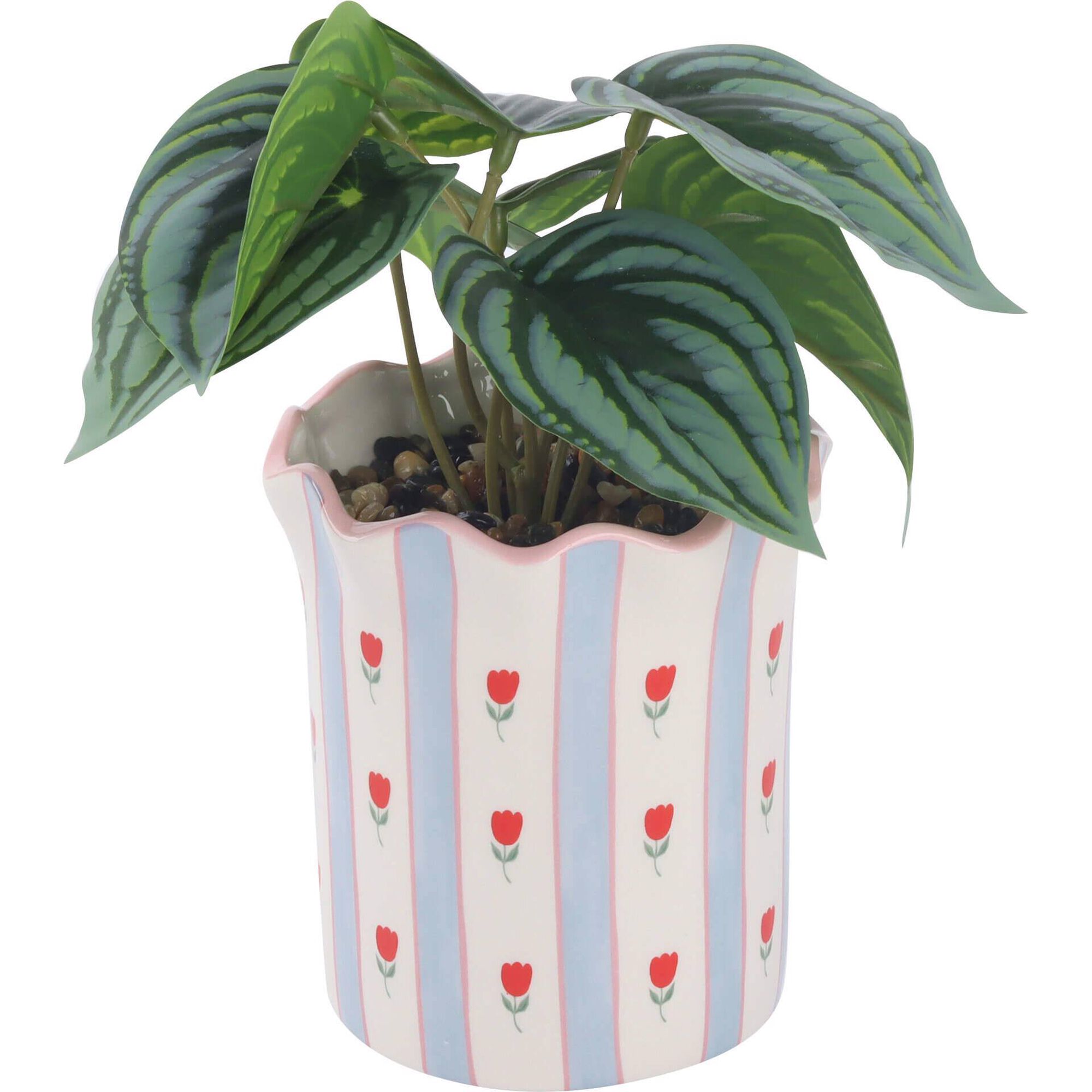 Vaso Azul com Tulipas Artificiais Kasa