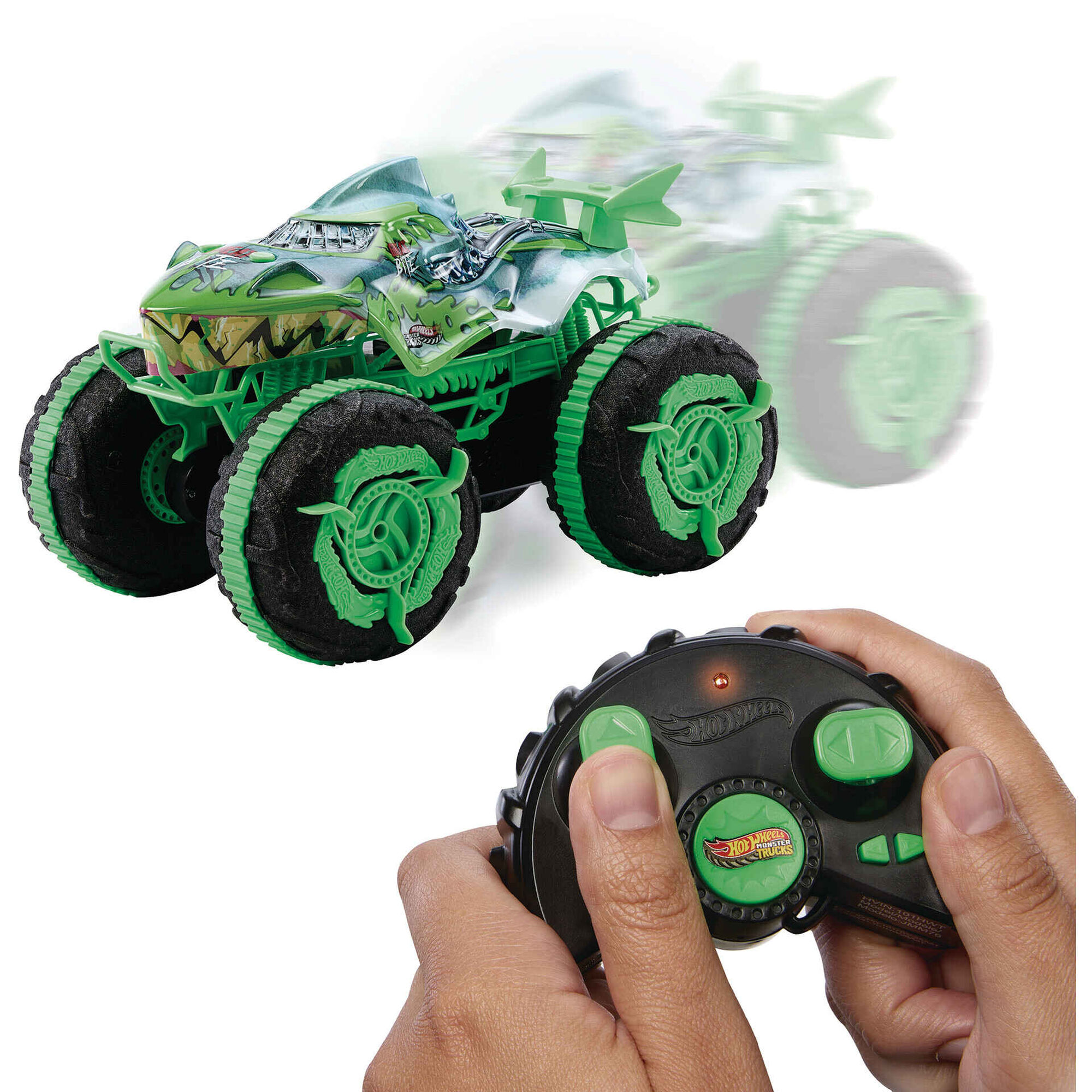 Hot Wheels - Cami&atilde;o Telecomandado Monster Great Bite 1:15