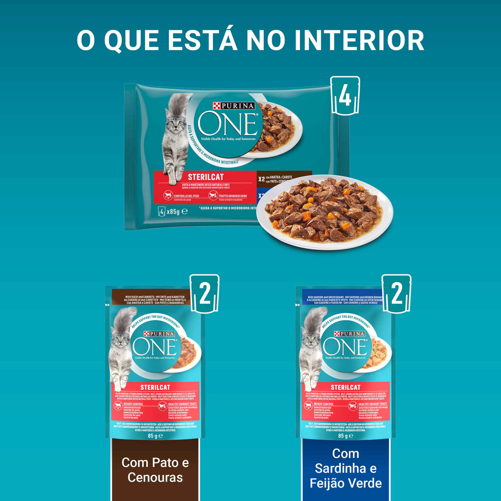 Comida H&uacute;mida para Gato Esterilizado Sardinhas Purina One
