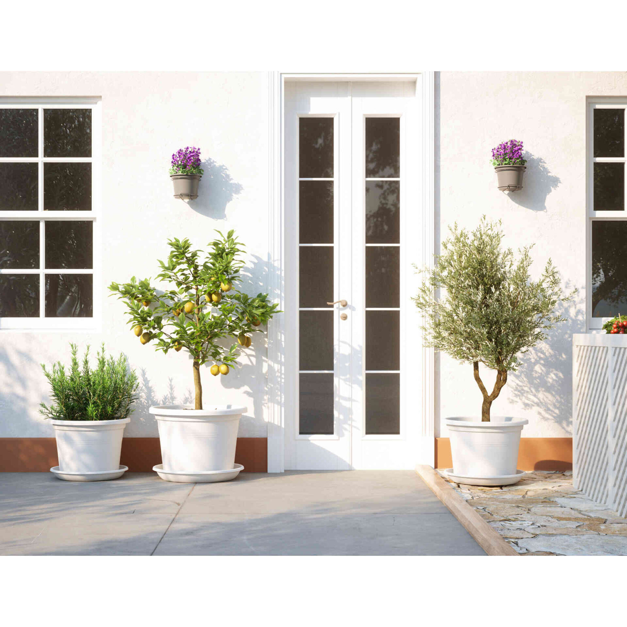 Prato Redondo Plástico 18cm Branco