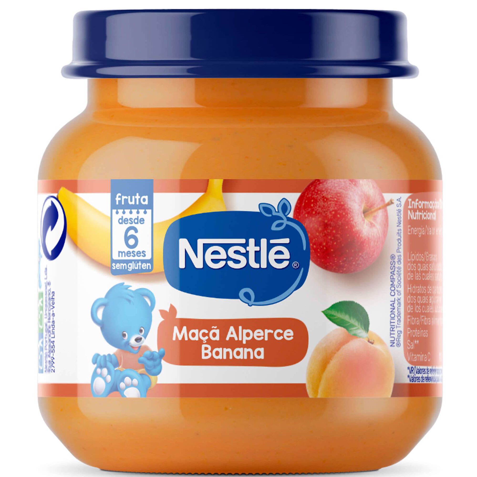 Boião de Fruta Maçã, Alperce e Banana +6M Boião de Fruta Maçã, Alperce e Banana +6M