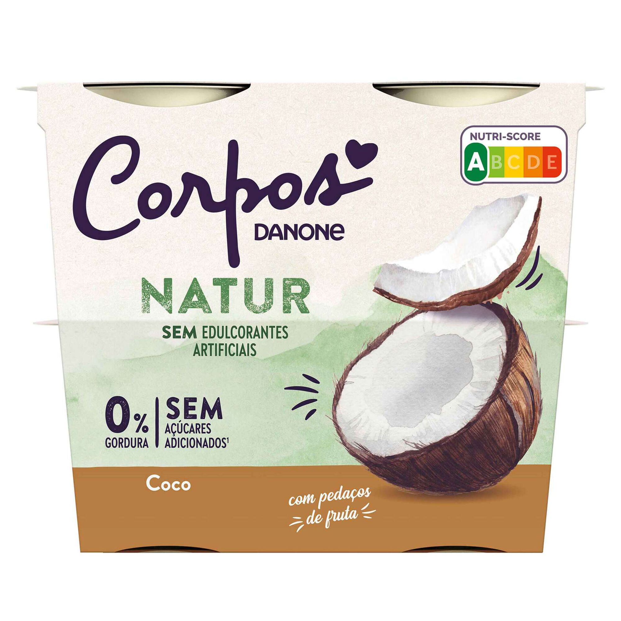 Iogurte Magro Pedaços Coco Light & Free Iogurte Magro Pedaços Coco Light & Free