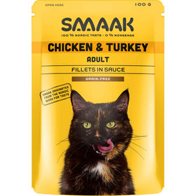 Comida Húmida para Gato Adulto Sem Cereais Frango e Peru Saquetas Comida Húmida para Gato Adulto Sem Cereais Frango e Peru Saquetas