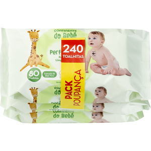 Toalhitas Bebé Perfumadas Continente do Bebé