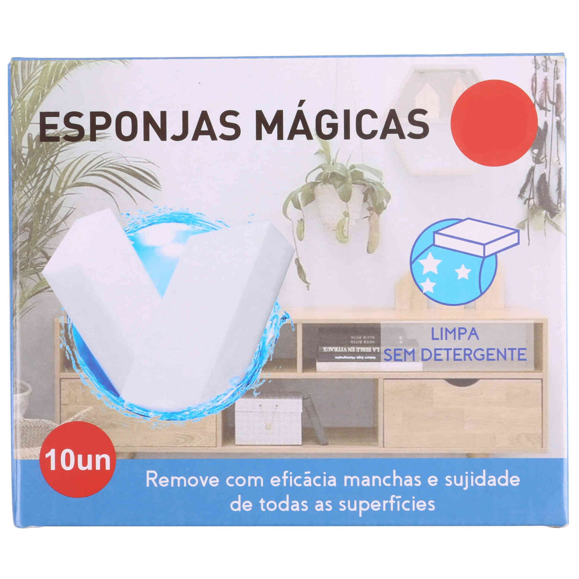 Conjunto de 10 Esponjas M&aacute;gicas Bazar&atilde;o