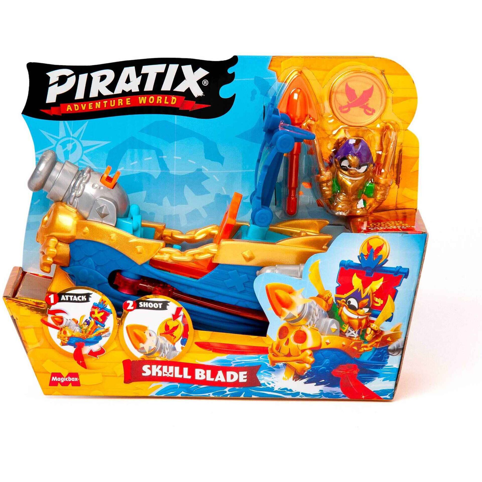 Piratix - Figura Skull Blade com Navio Pirata