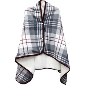 Manta Poncho Xadrez Bord&ocirc; Kasa