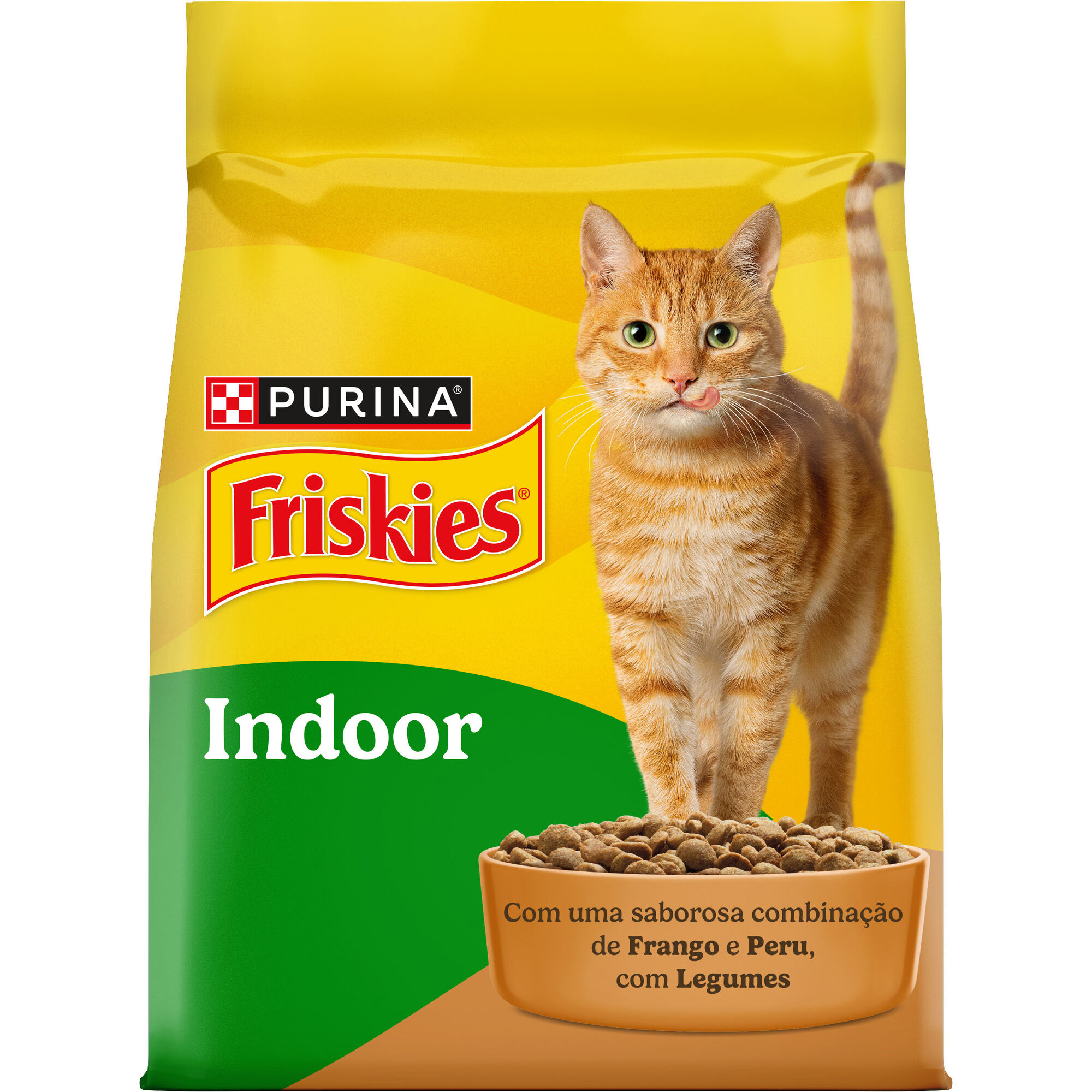 Ra&ccedil;&atilde;o para Gato Adulto de Interior Frango, Peru e Legumes Purina Friskies