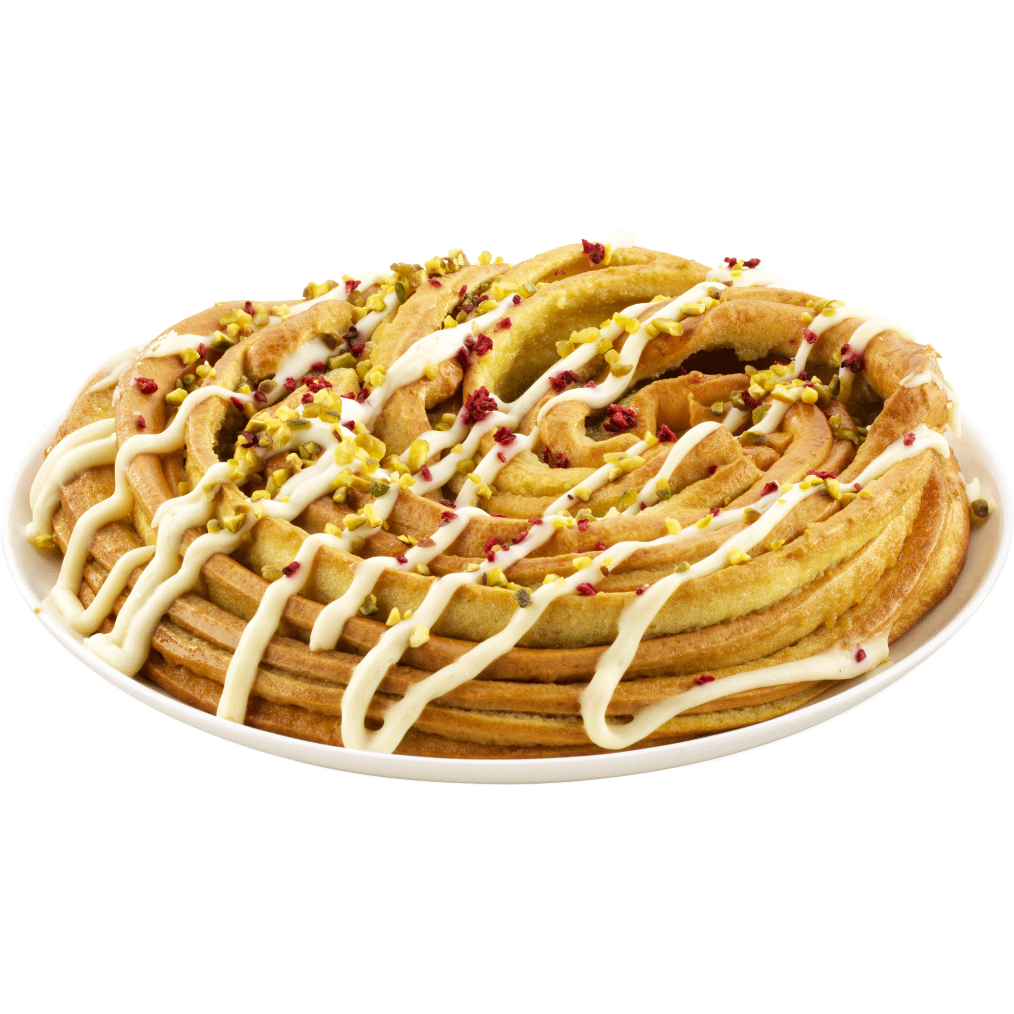 Bolo-Rei Cinnamon Roll, Pist&aacute;cio e Chocolate Branco