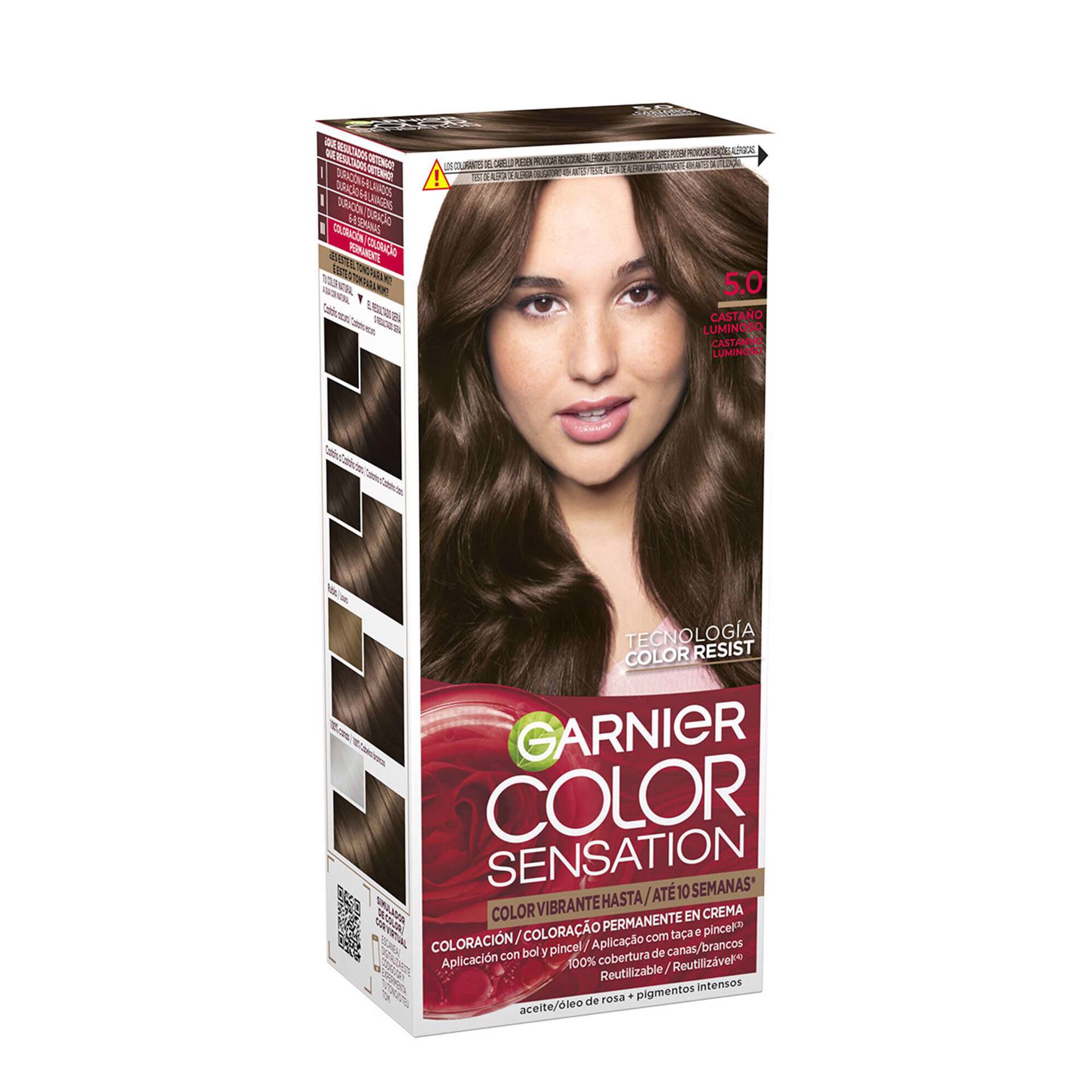 Coloração Permanente Color Sensation Castanho Luminoso 5.0