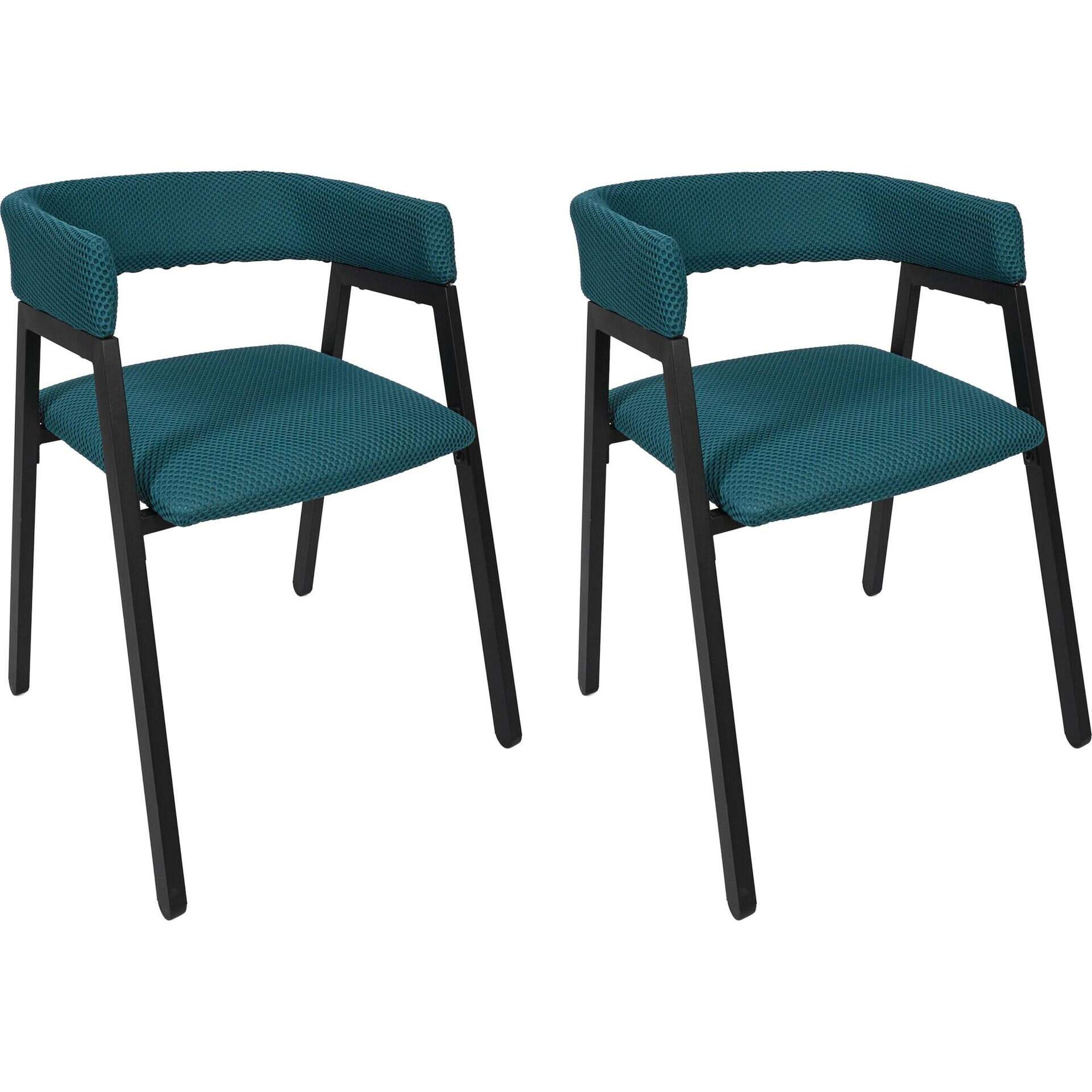 Conjunto de 2 Cadeiras Estofadas Azul Atom