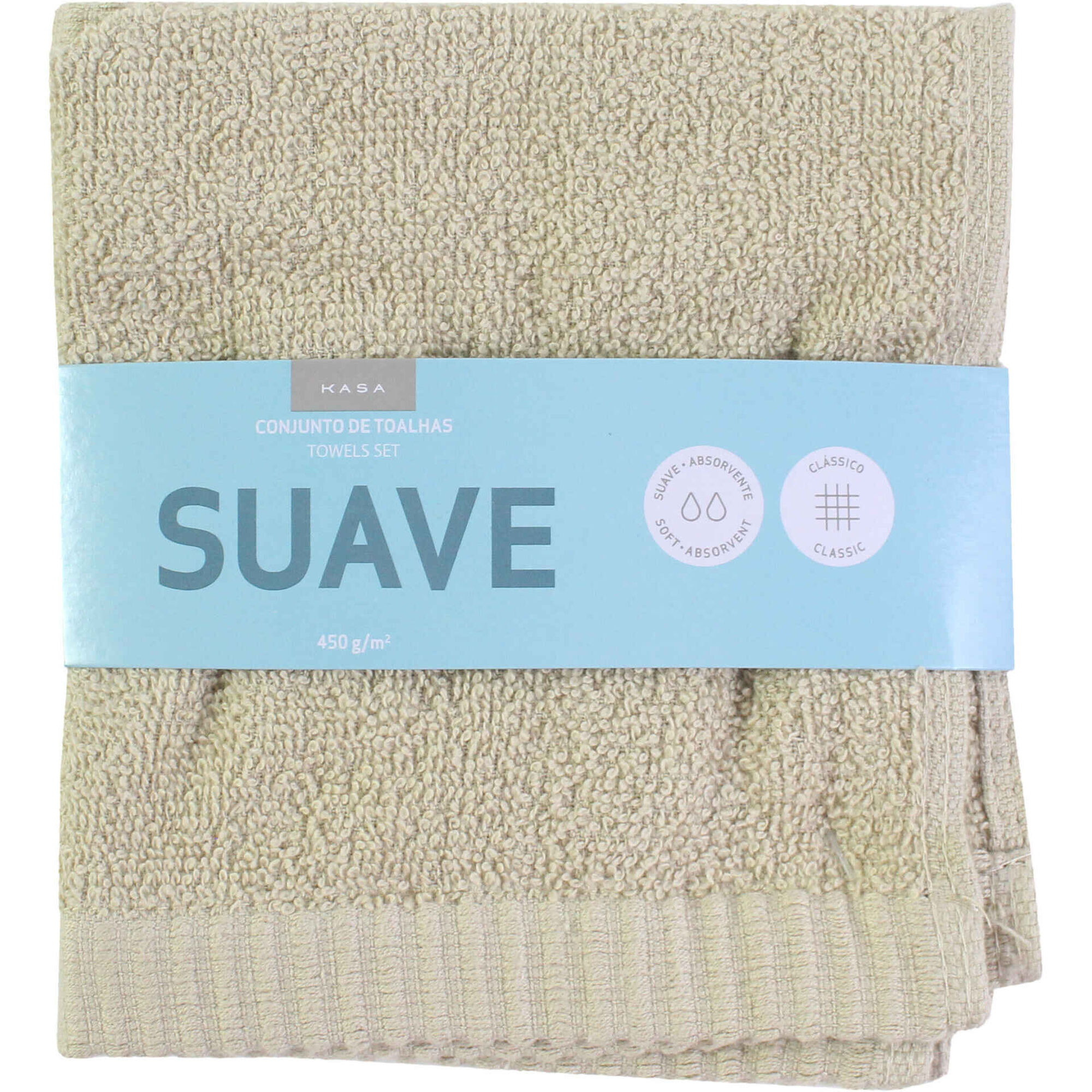 Conjunto 3 Toalhas Suave Bege Kasa