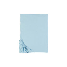 Lençol Avulso Ajustável Algodão 90x190cm Azul Claro