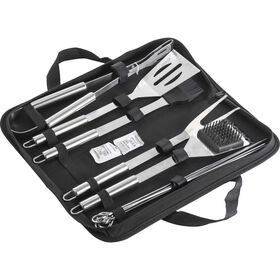 Kit Utens&iacute;lios para Churrasco Preta BBQ Collection