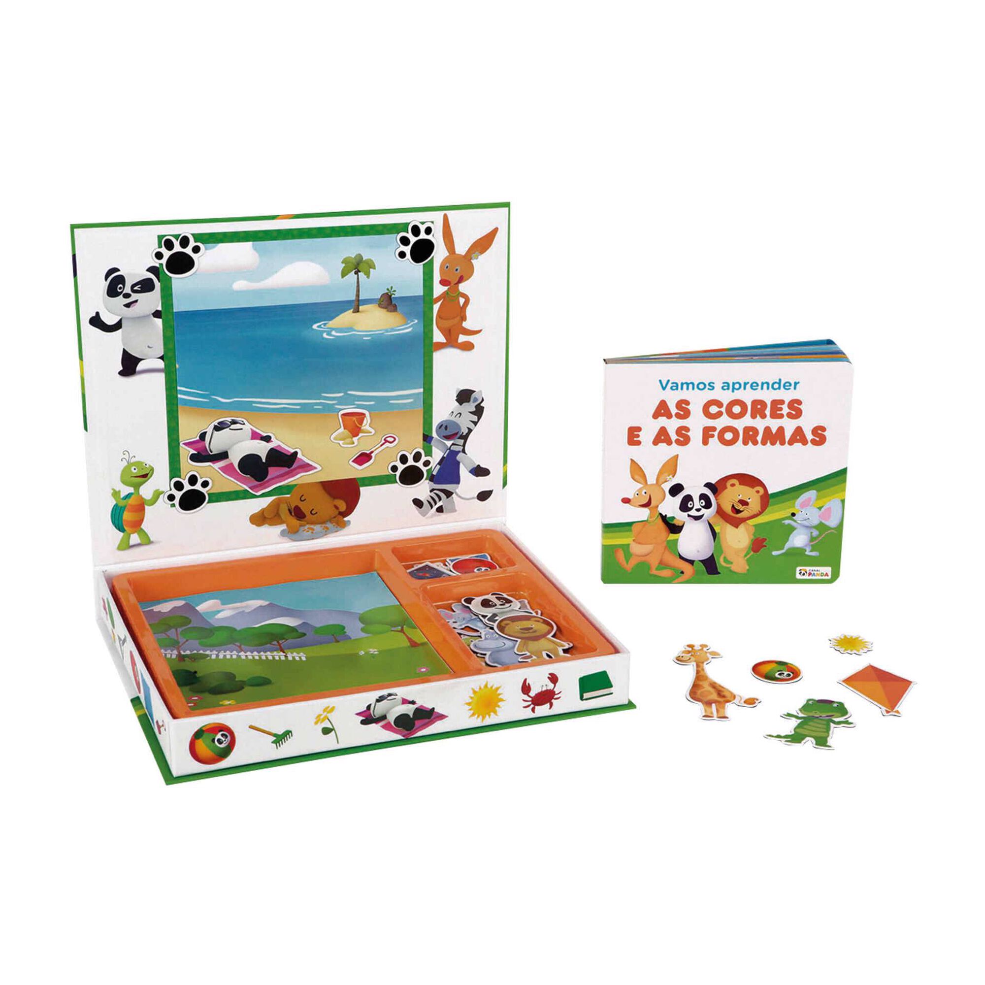 Caixa Magnética Panda - Vamos Aprender as Cores e as Formas Caixa Magnética Panda - Vamos Aprender as Cores e as Formas