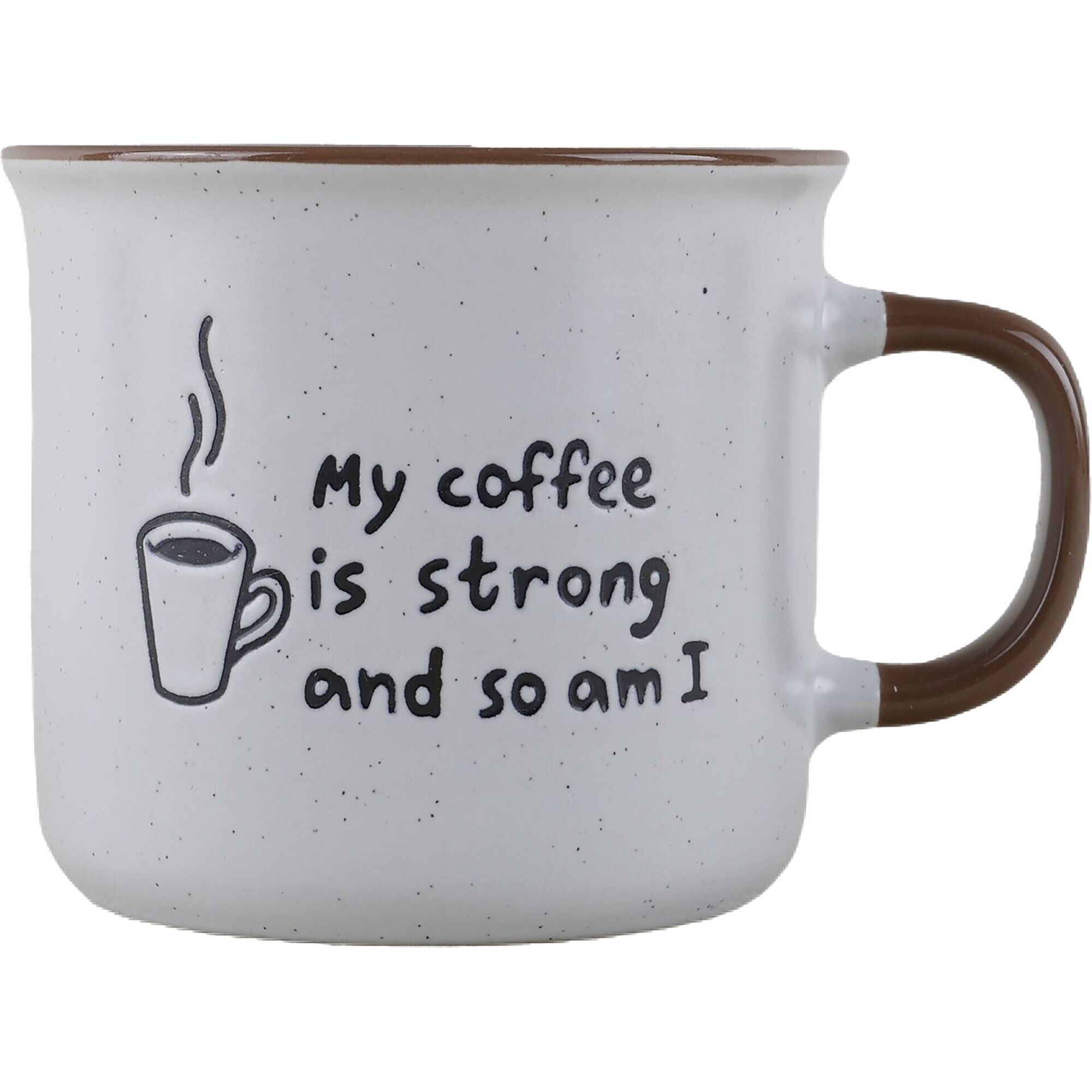 Caneca 285ml My Coffee Is Strong Branca Kasa