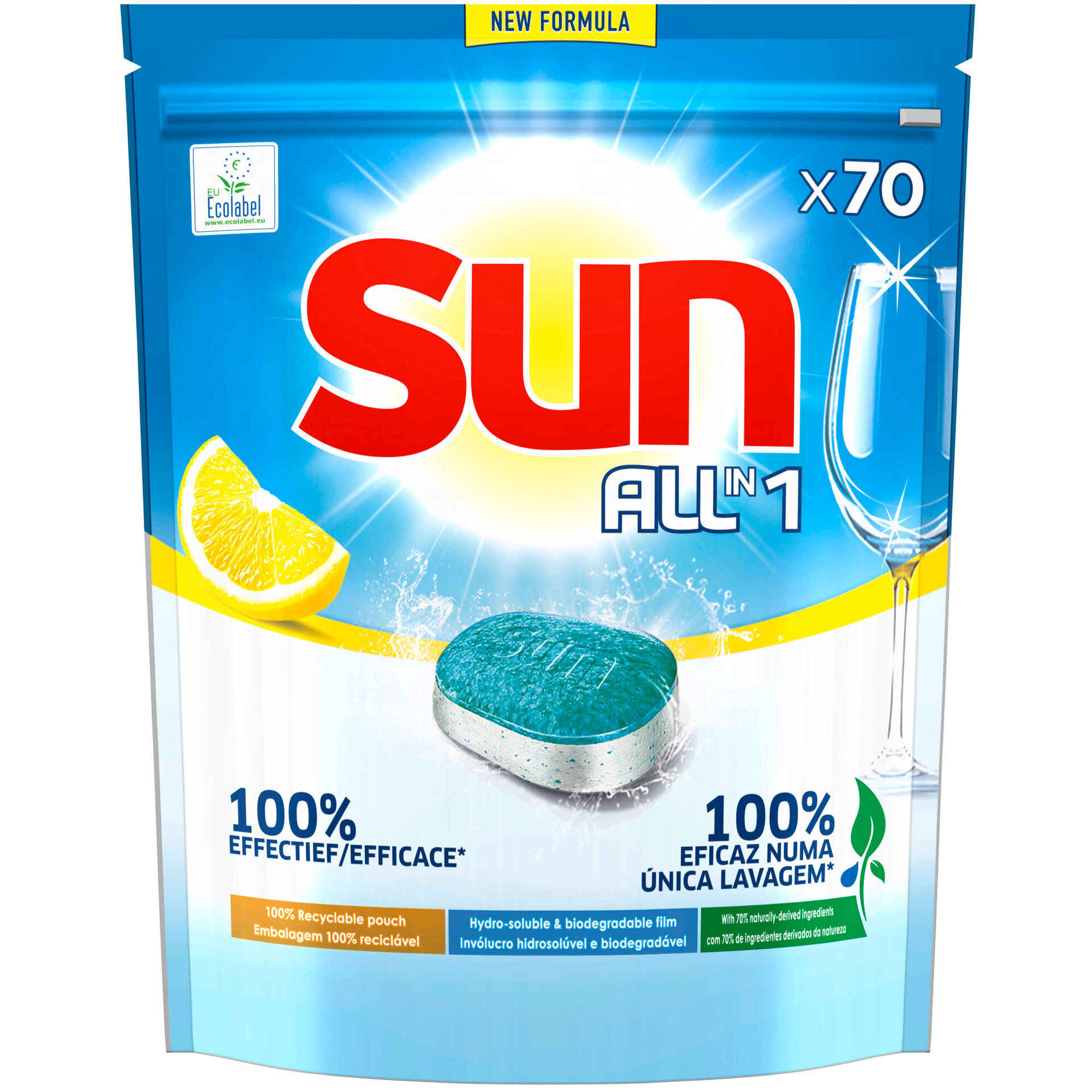 Detergente Máquina Loiça Pastilhas All in 1 Limão Detergente Máquina Loiça Pastilhas All in 1 Limão