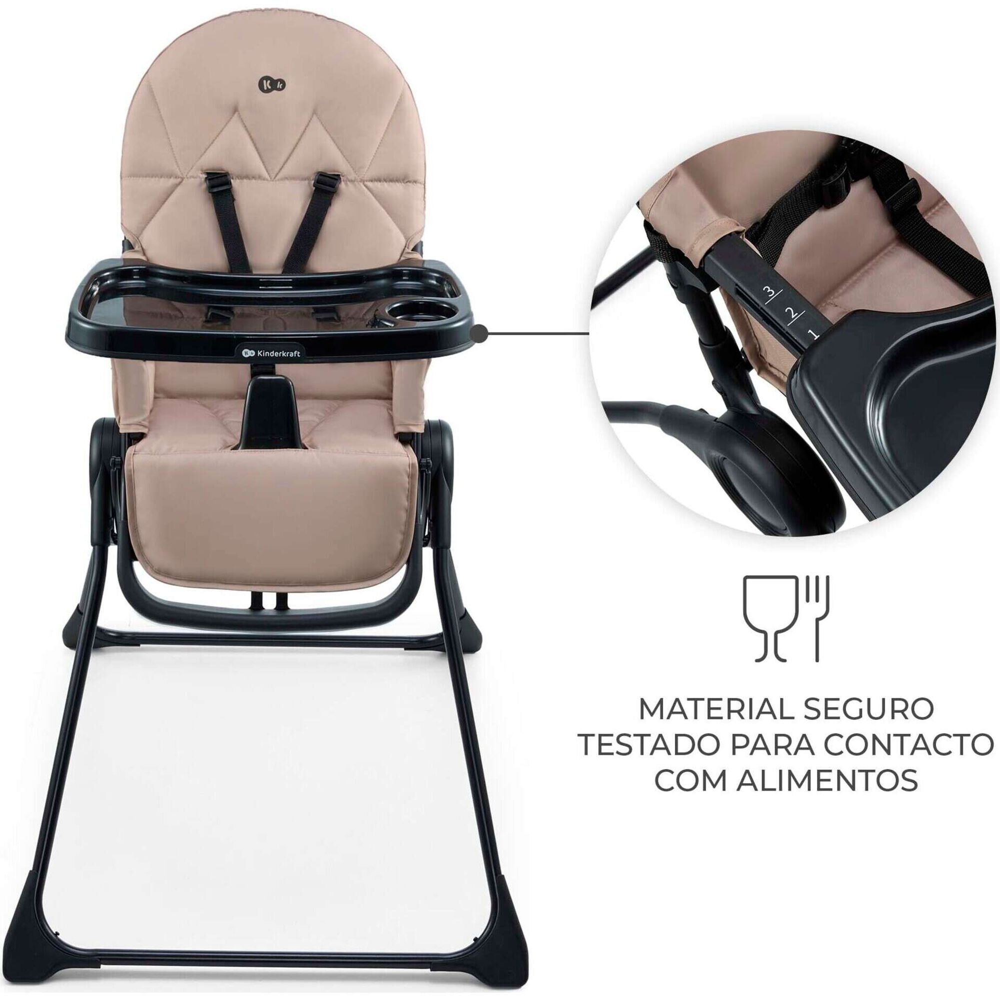 Cadeira de Refei&ccedil;&atilde;o Bege Binci Kinderkraft