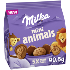 Bolachas Mini Animals Chocolate de Leite Milka
