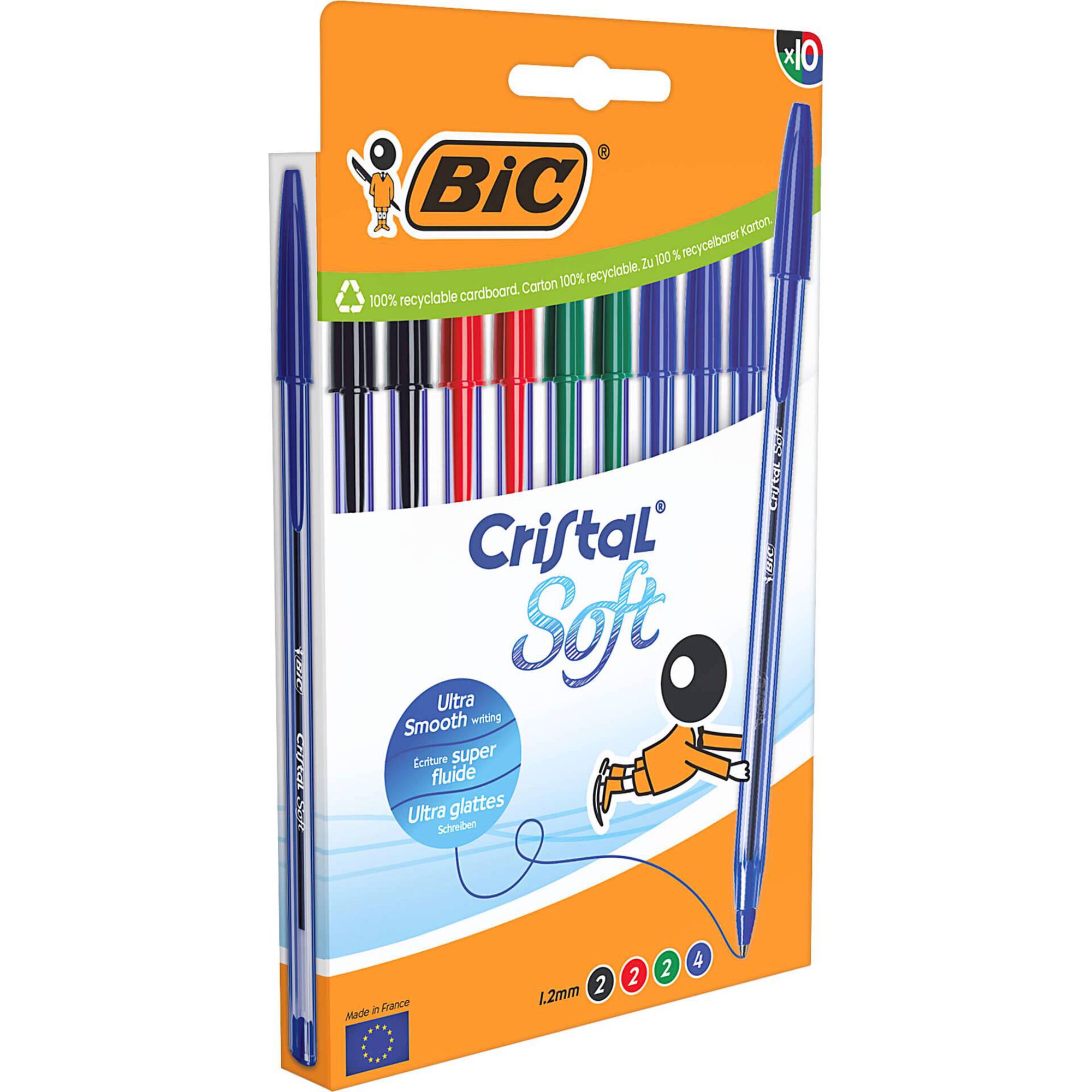 Esferogr&aacute;fica Cristal Soft 4 Cores Bic