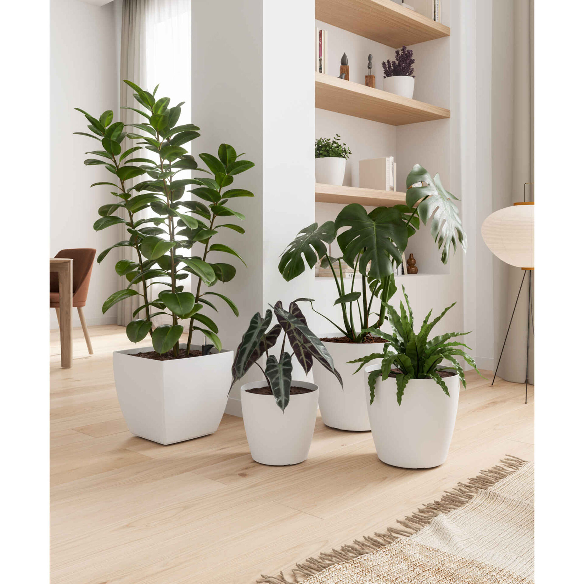 Vaso Redondo Plástico 16cm Branco Mate