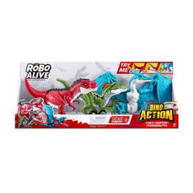 Dino Action - T-Rex, Raptor e Pteroodactyl