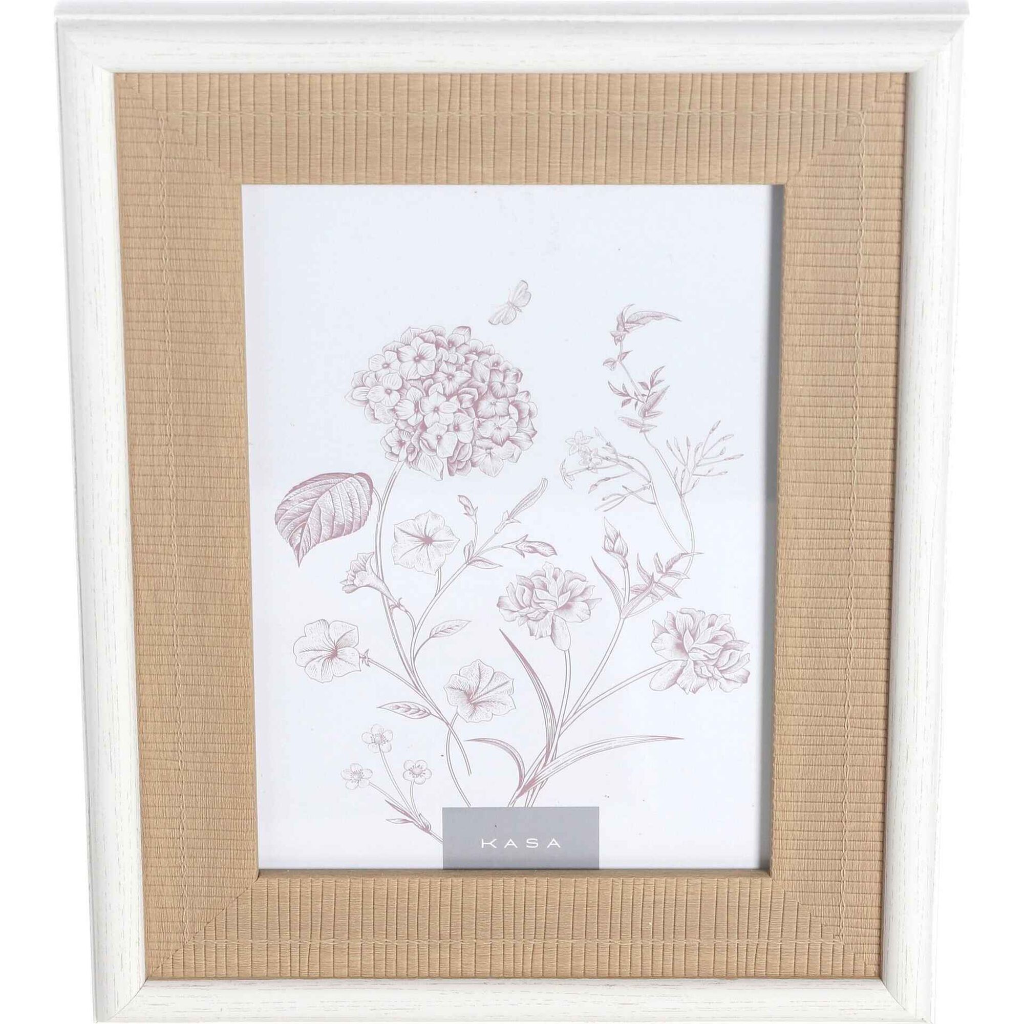 Moldura 13x18cm Palhinha com Rebordo Branco