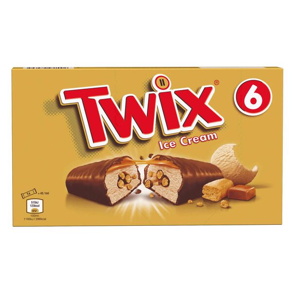 Gelado de Caramelo e Biscoito Twix