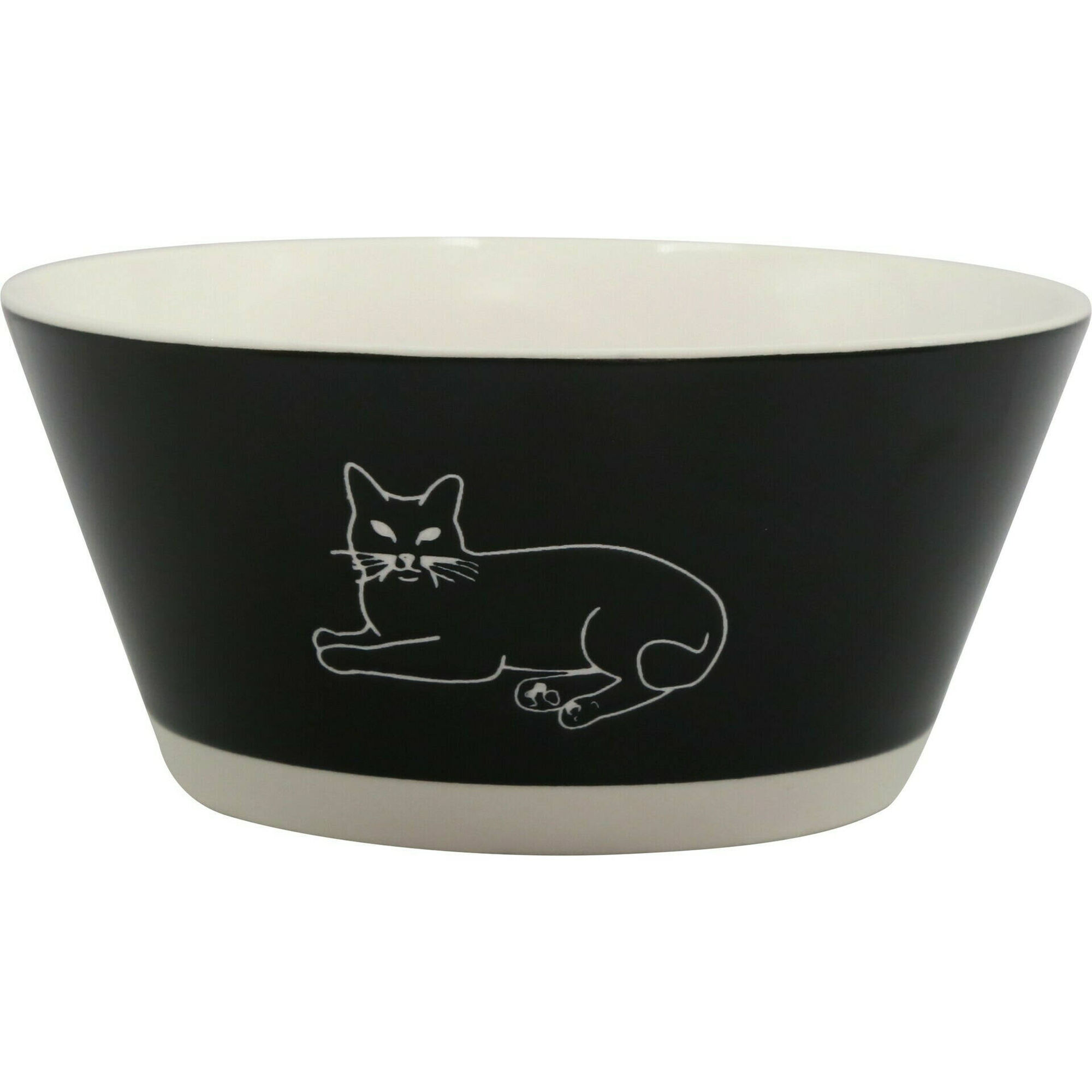 Ta&ccedil;a 470ml Gato Deitado Preta