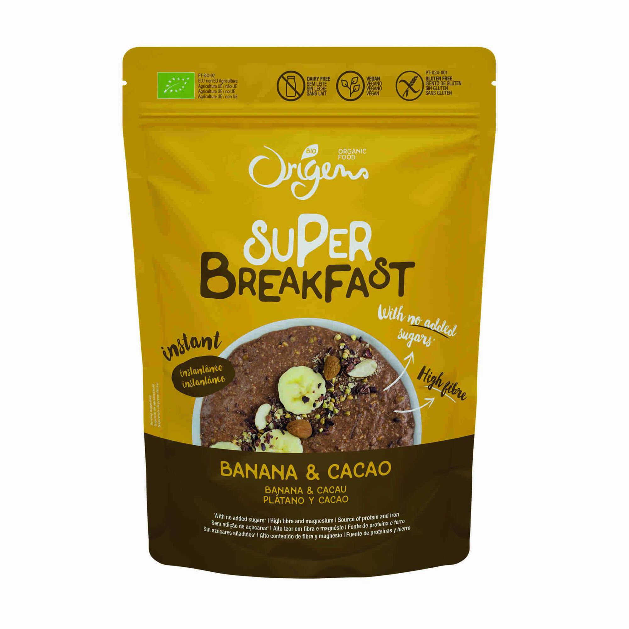 Super Pequeno Almoço Banana e Cacau sem Glúten
