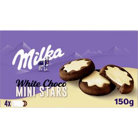Bolachas de Chocolate com Chocolate Branco Mini Stars Milka