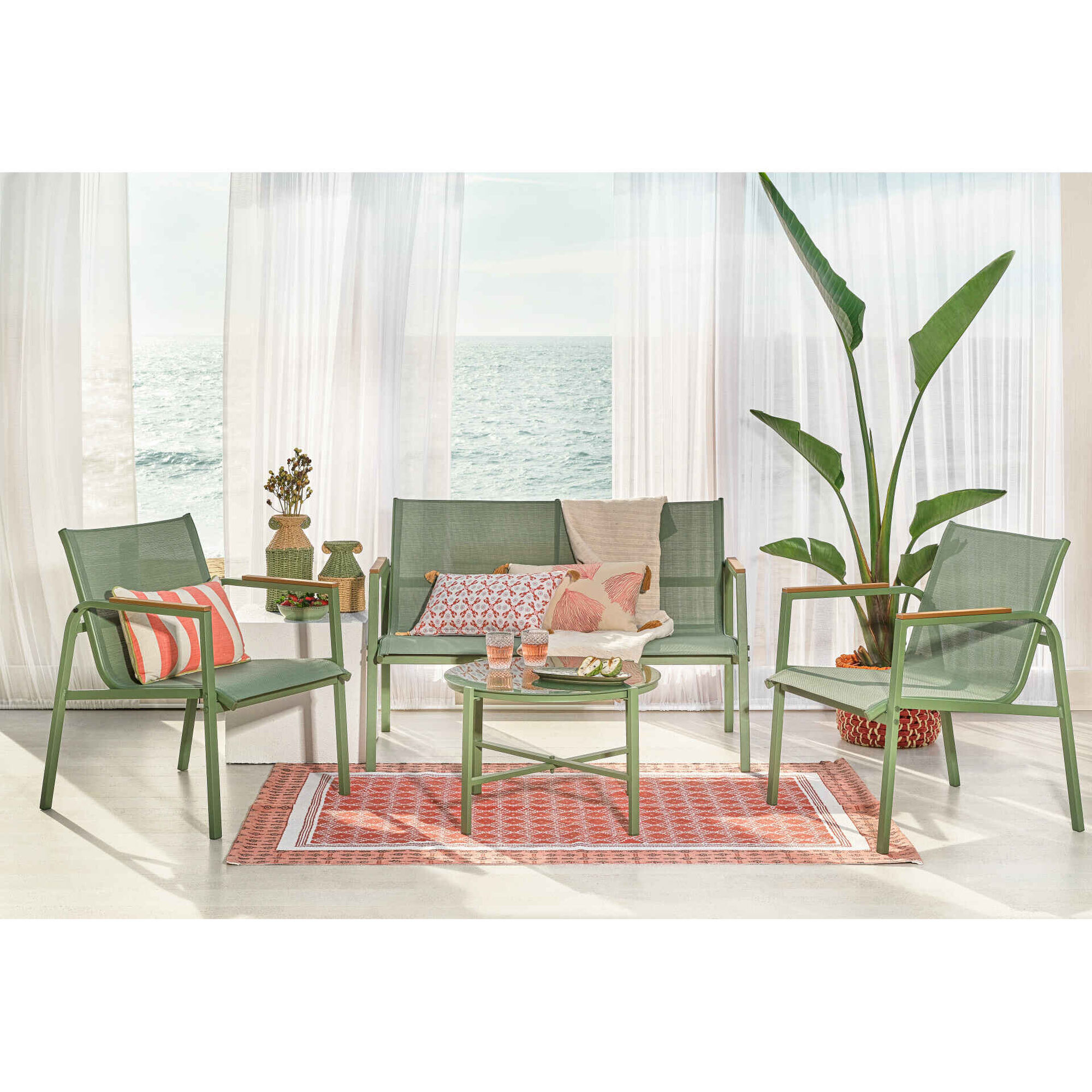 Conjunto Jardim 4 Lugares Maur&iacute;cia Kasa