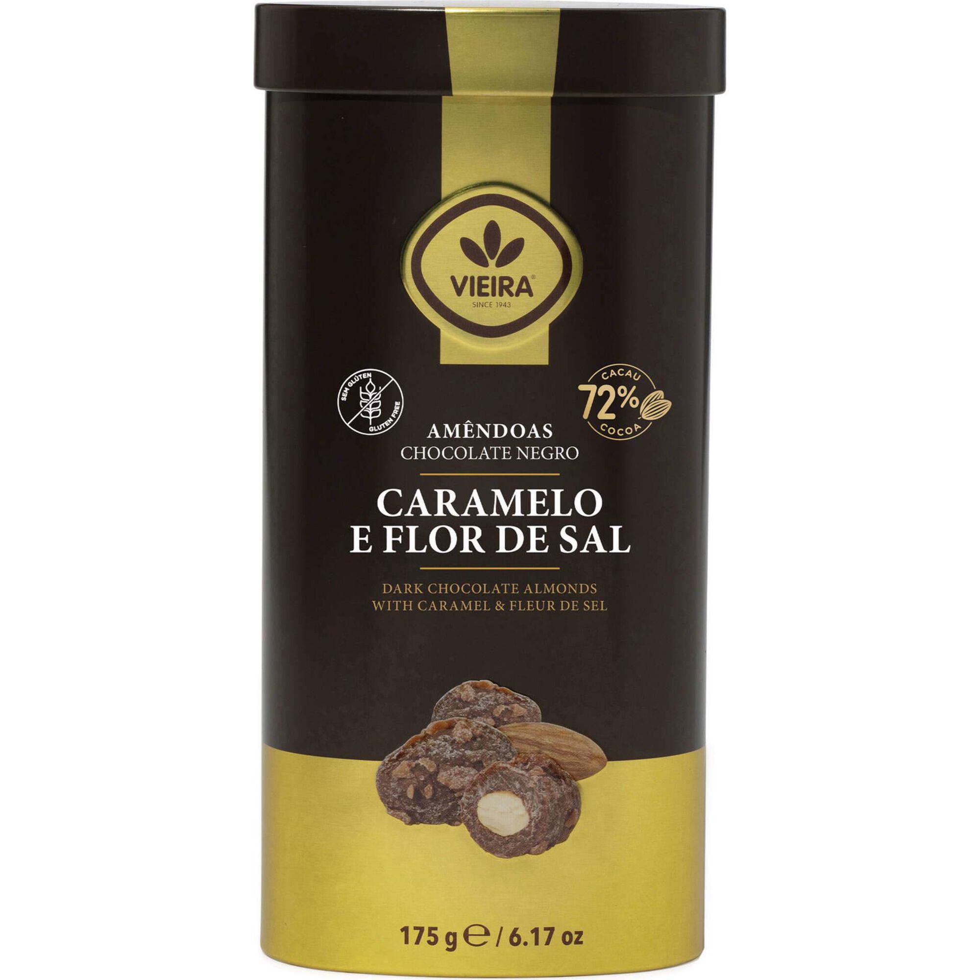 Am&ecirc;ndoas Caramelo com Flor de Sal Lata