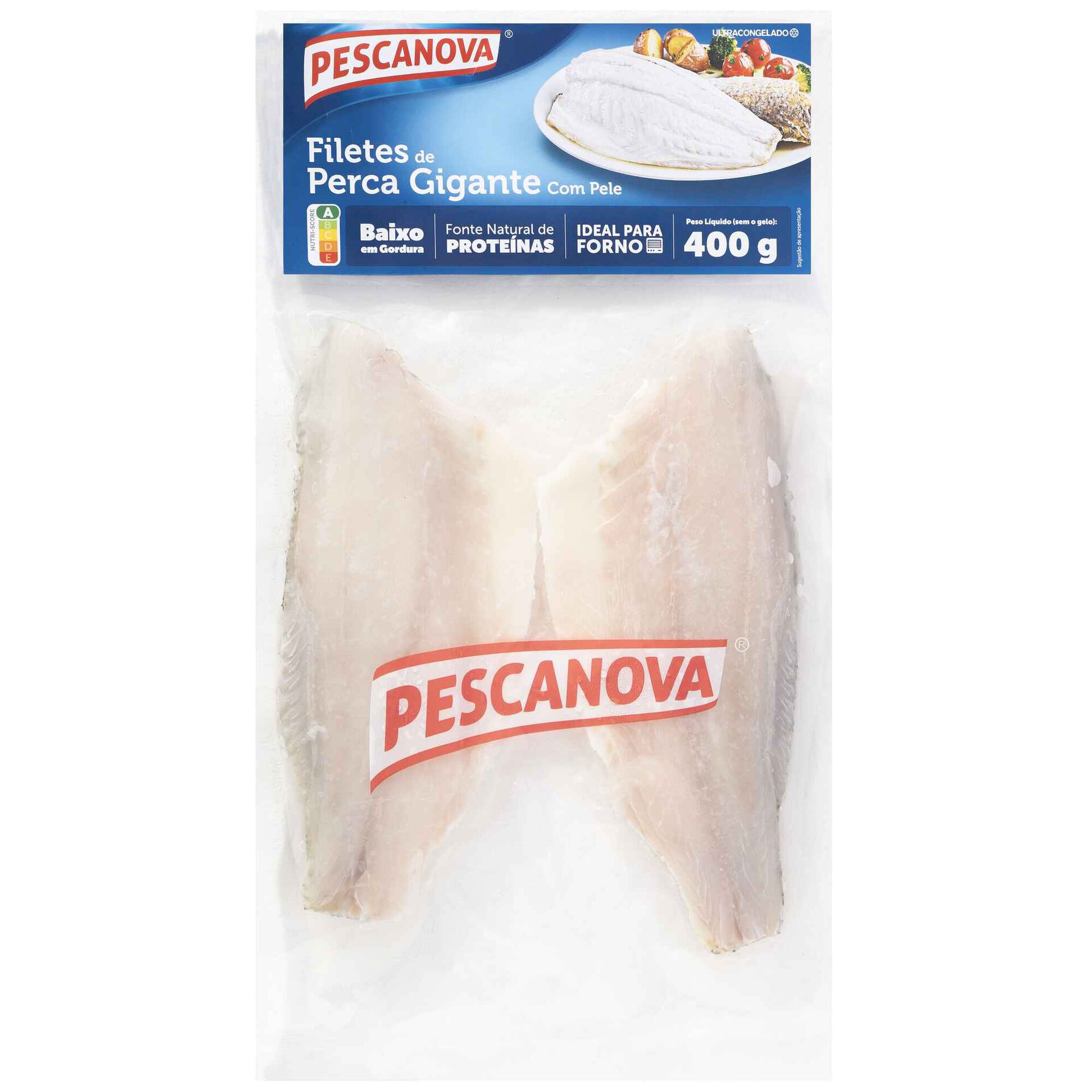 Filetes de Perca Gigante com Pele Ultracongelada