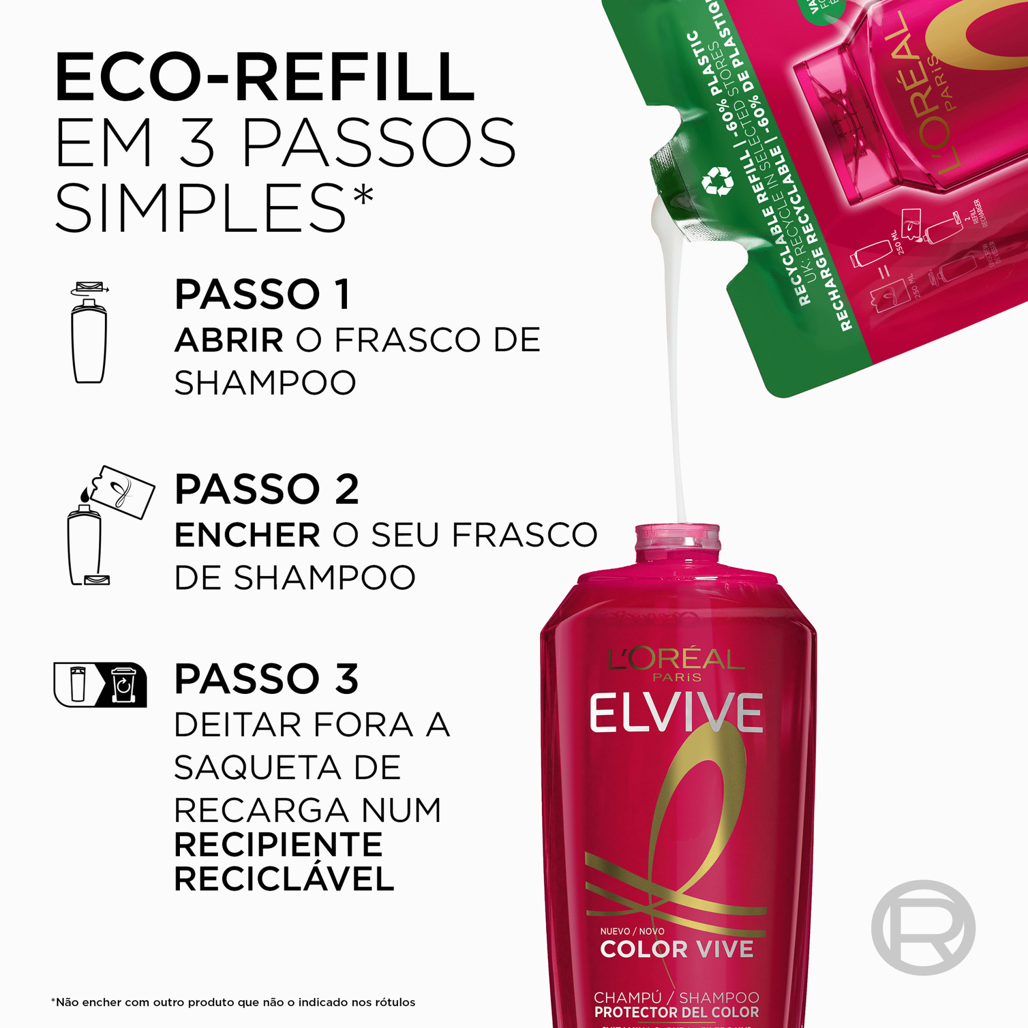Champ&ocirc; Color Vive Refill L'Or&eacute;al Paris Elvive