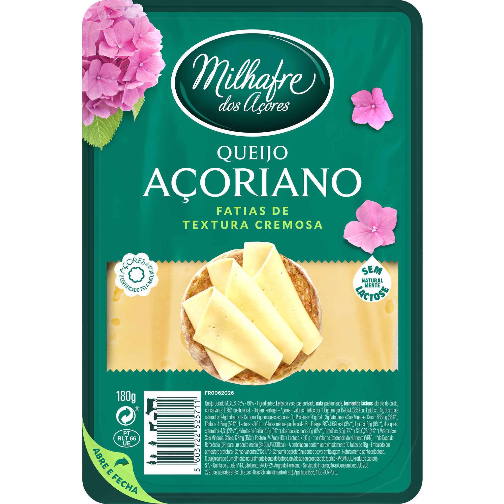 Queijo Flamengo Curado sem Lactose Fatiado Milhafre