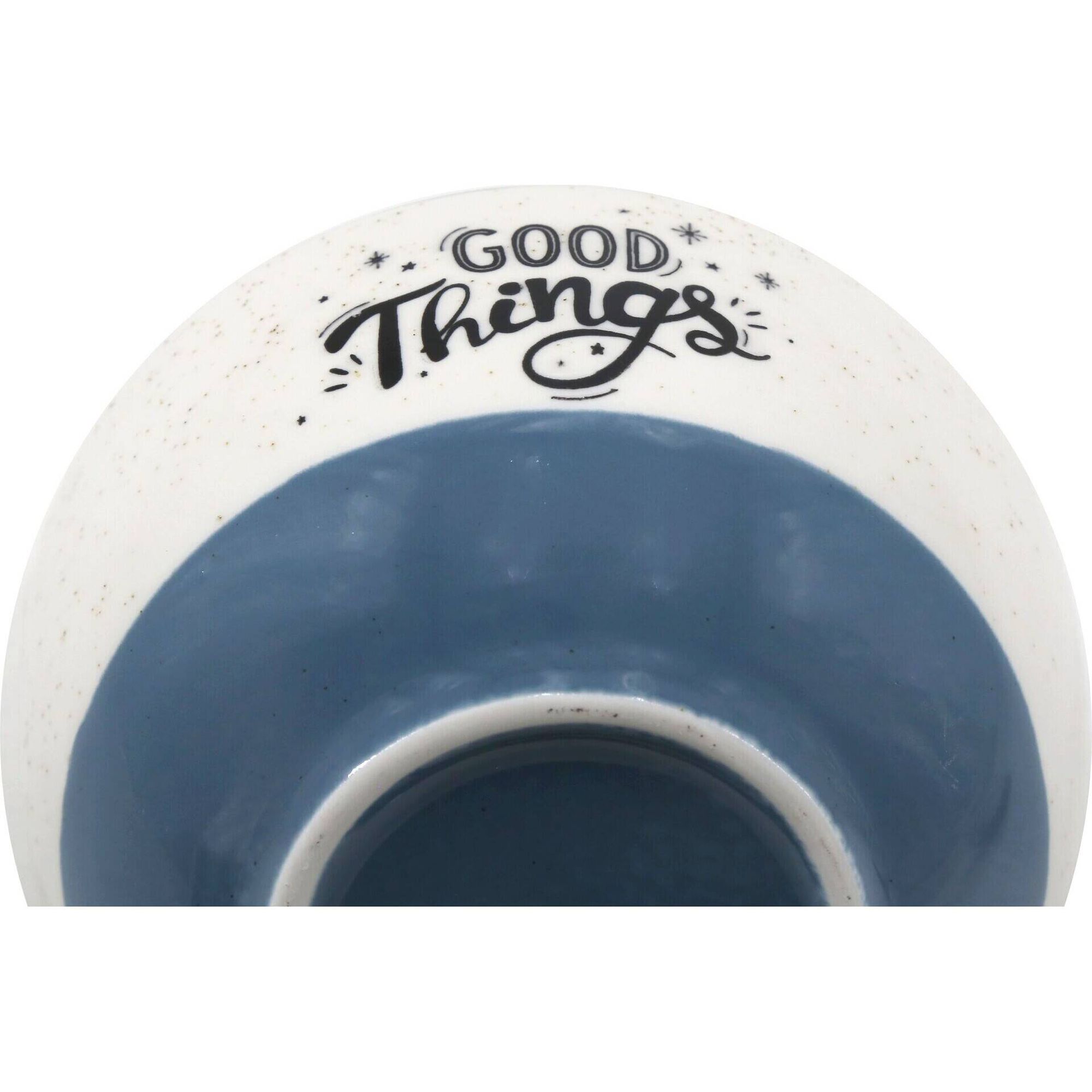 Taça Porcelana 420ml Bicolor Azul Passion