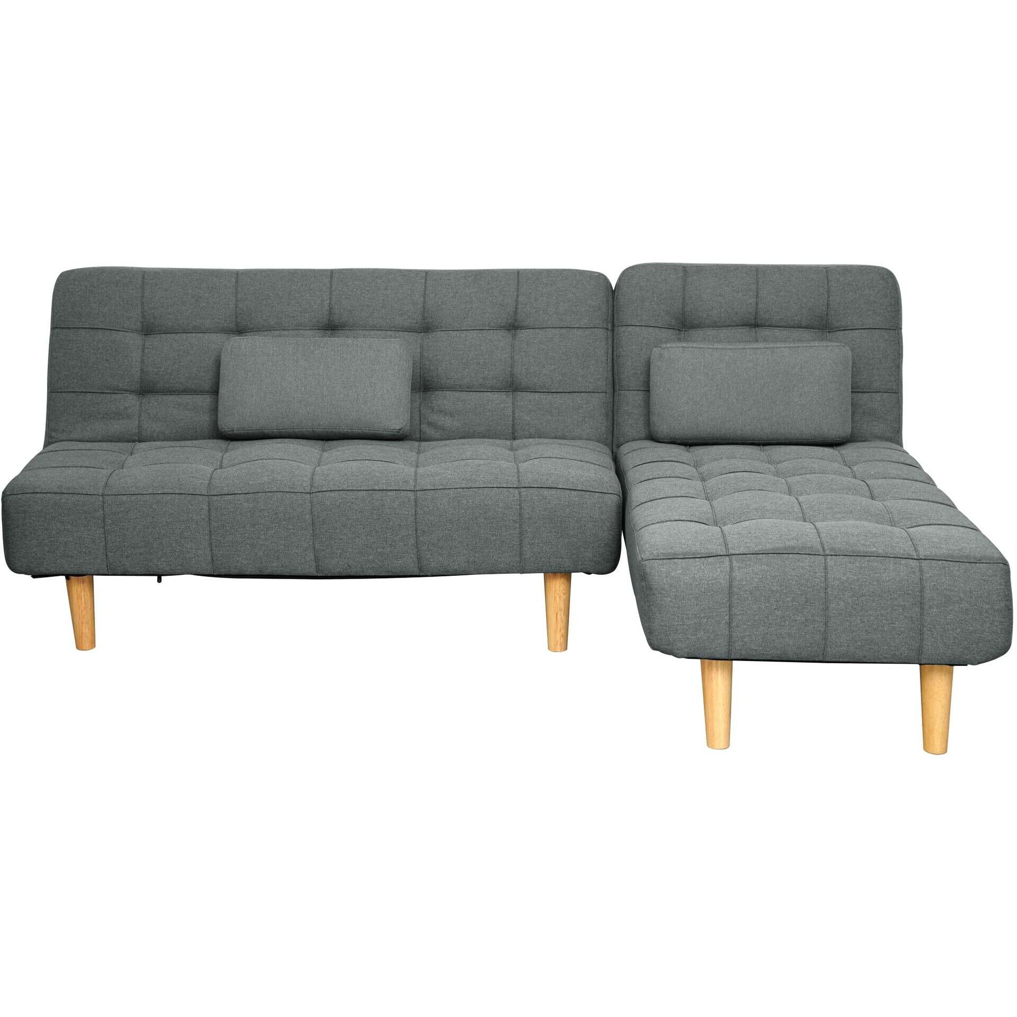 Sof&aacute; Cama Cinza Bergen