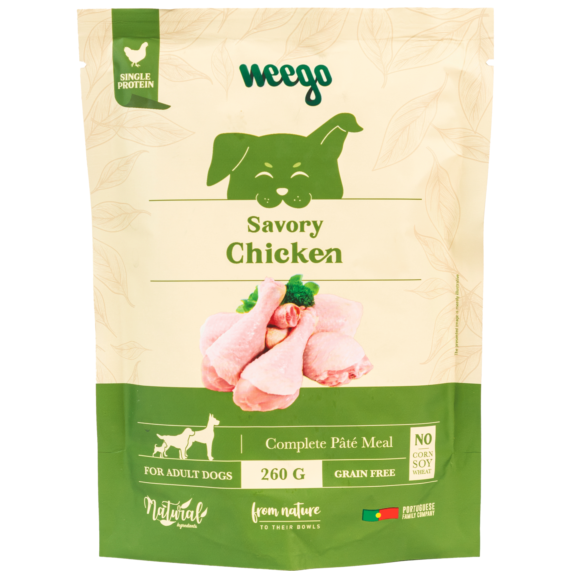 Comida H&uacute;mida para C&atilde;o Frango Weego