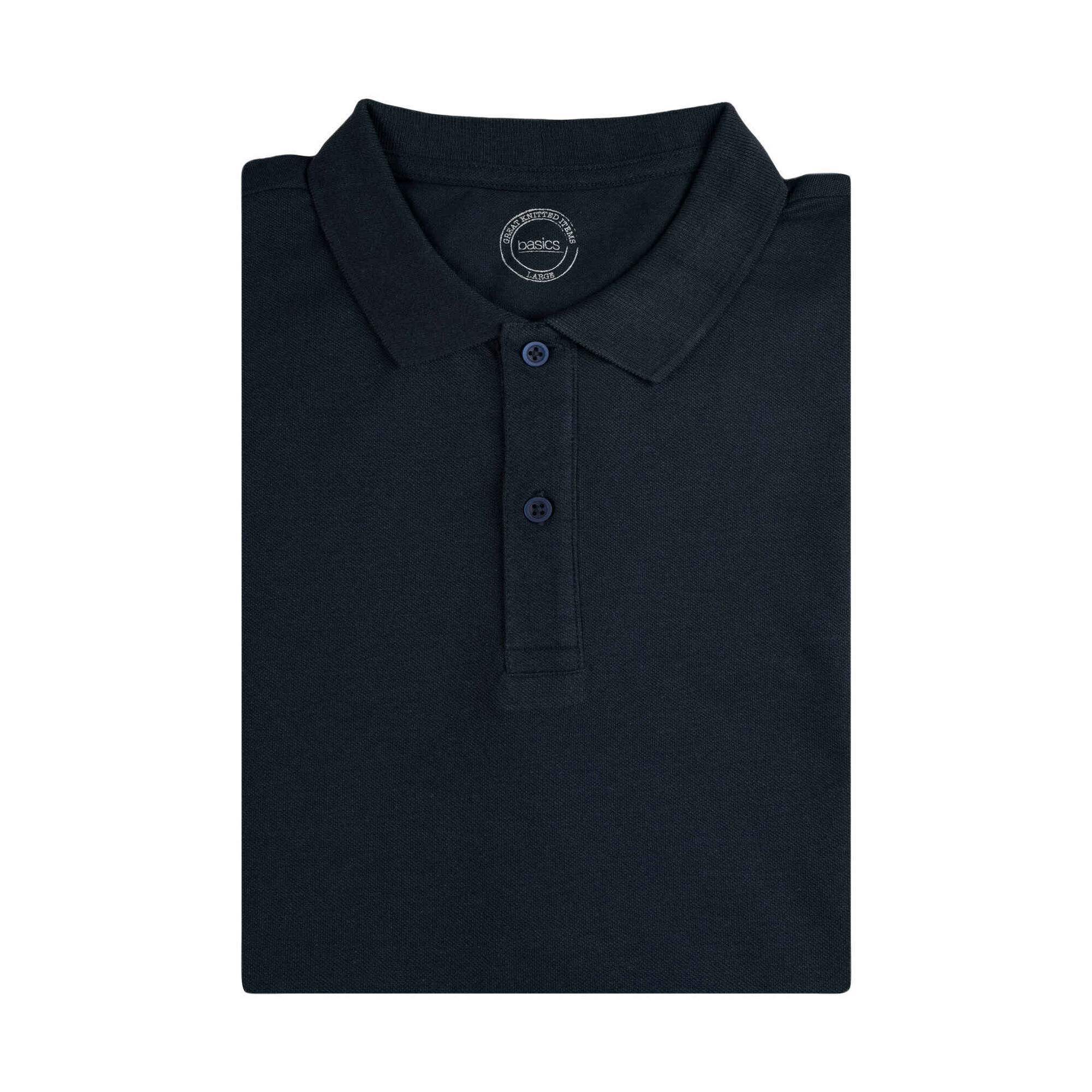 Polo Piquet Homem Azul Escuro