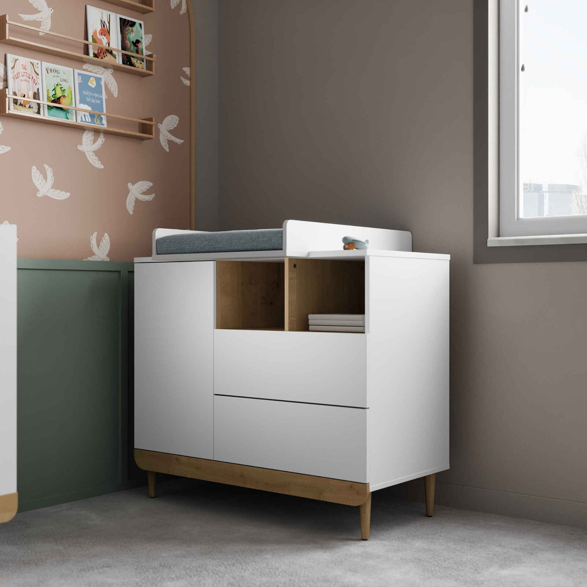 Cómoda 100x92x50cm Branca Scandinave